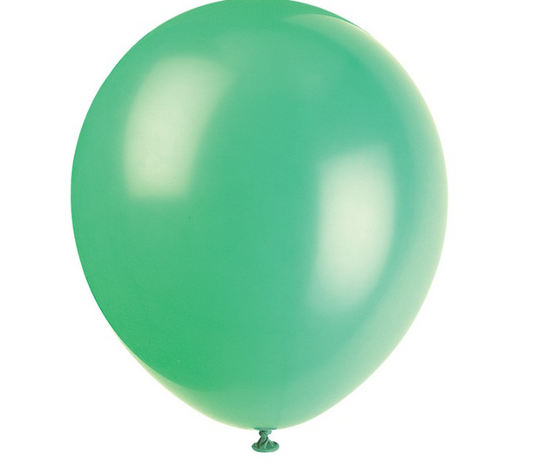 12" Latex Balloons 10ct- Emerald Green
