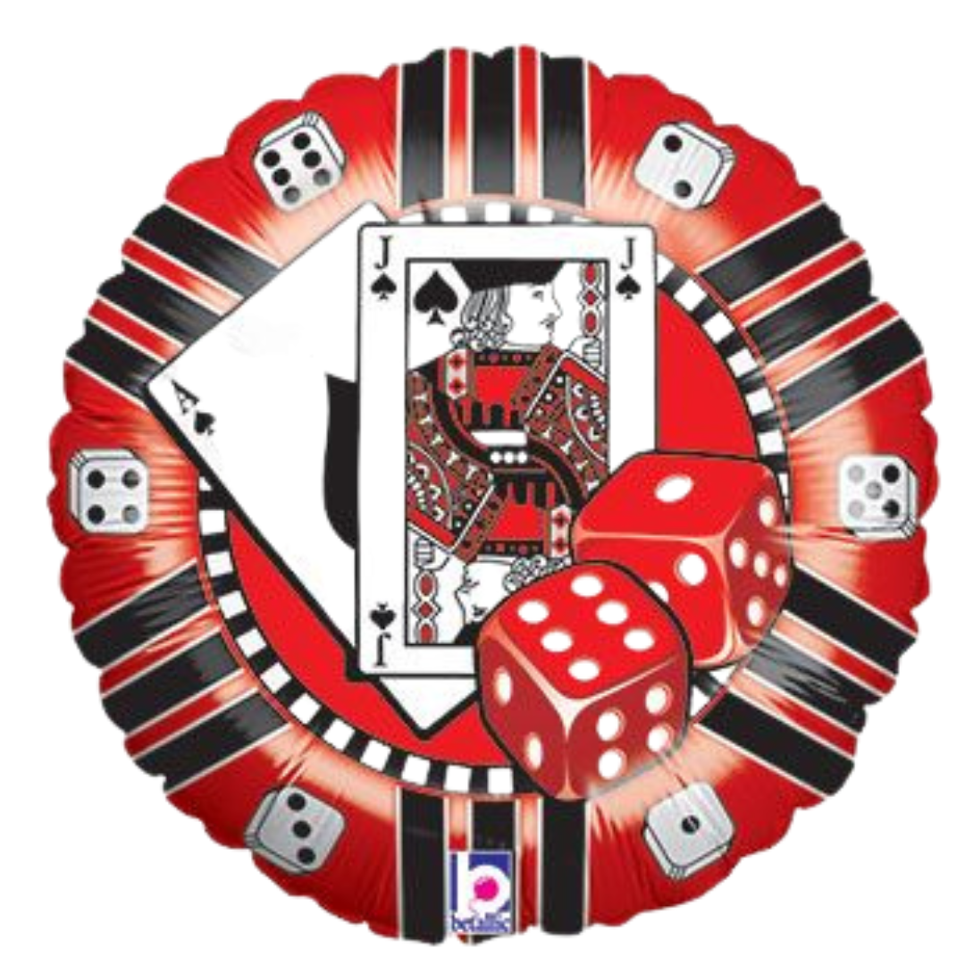 18" Casino Chip Cards & Dice