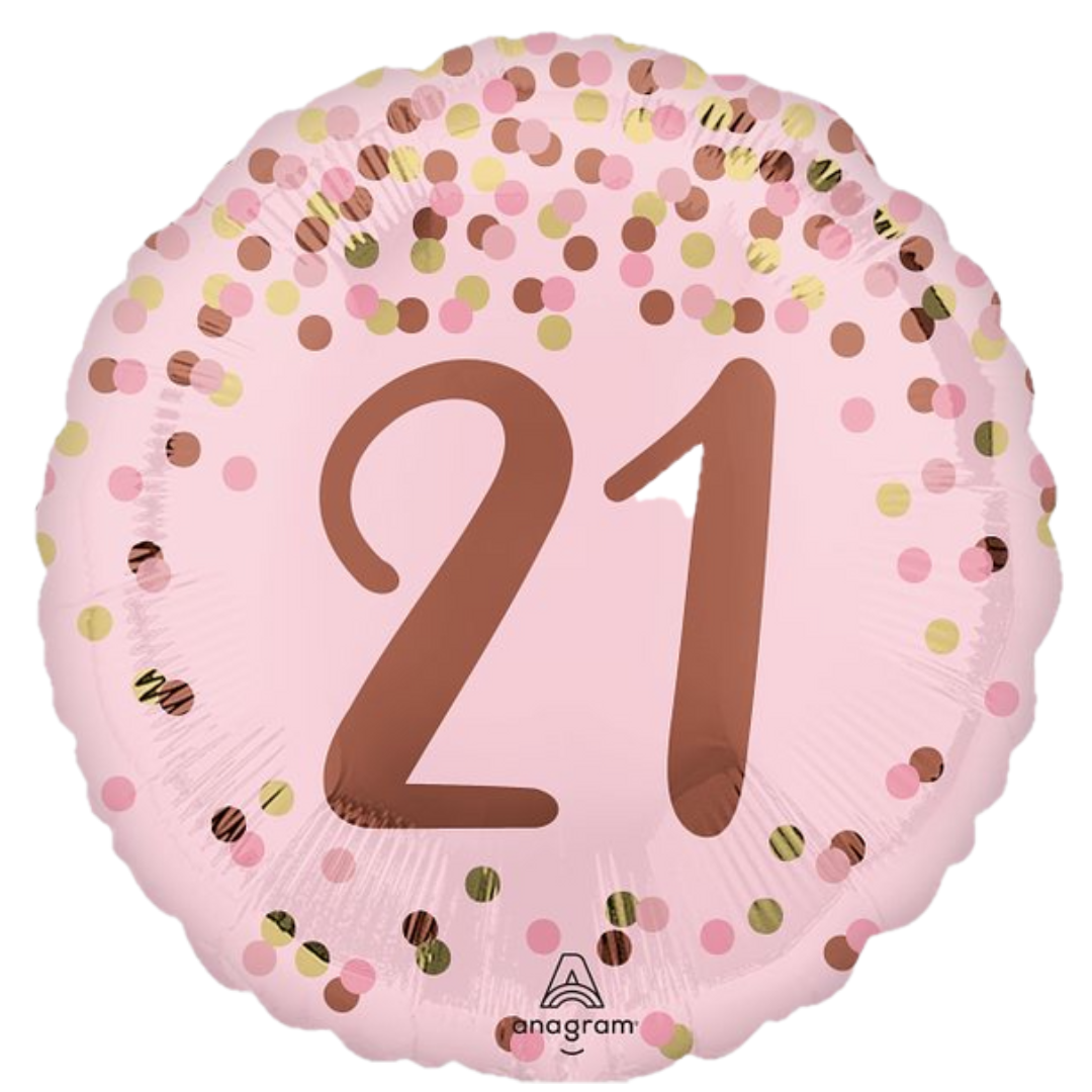 18" Happy 21st Birthday Pretty Pink