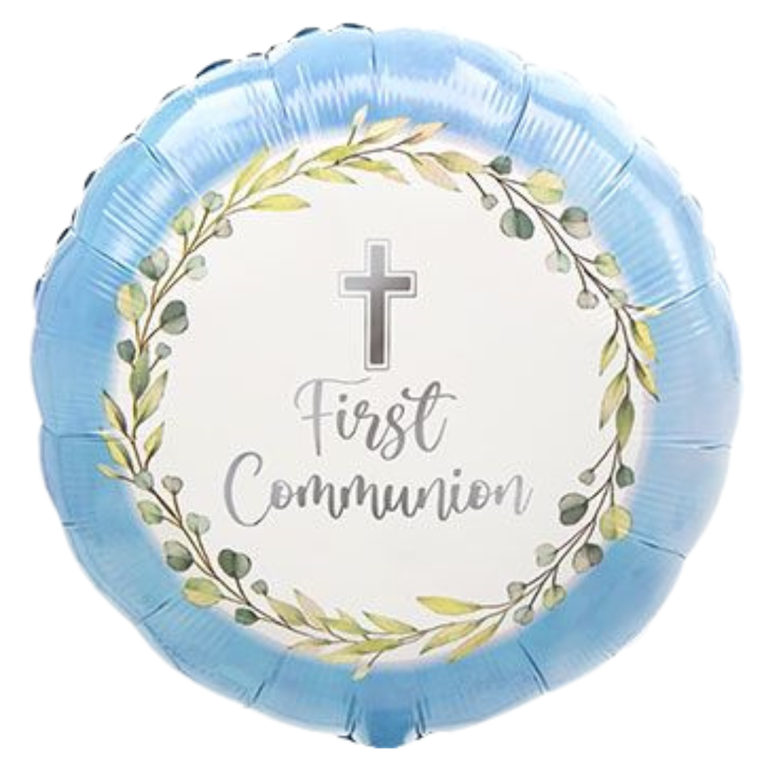 18" My First Communion Blue