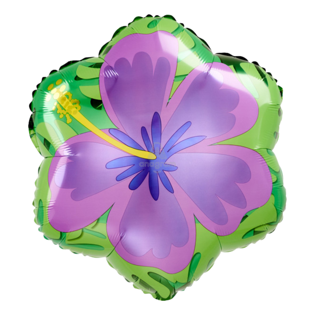 17"A Hibiscus Flower, Orange and Purple