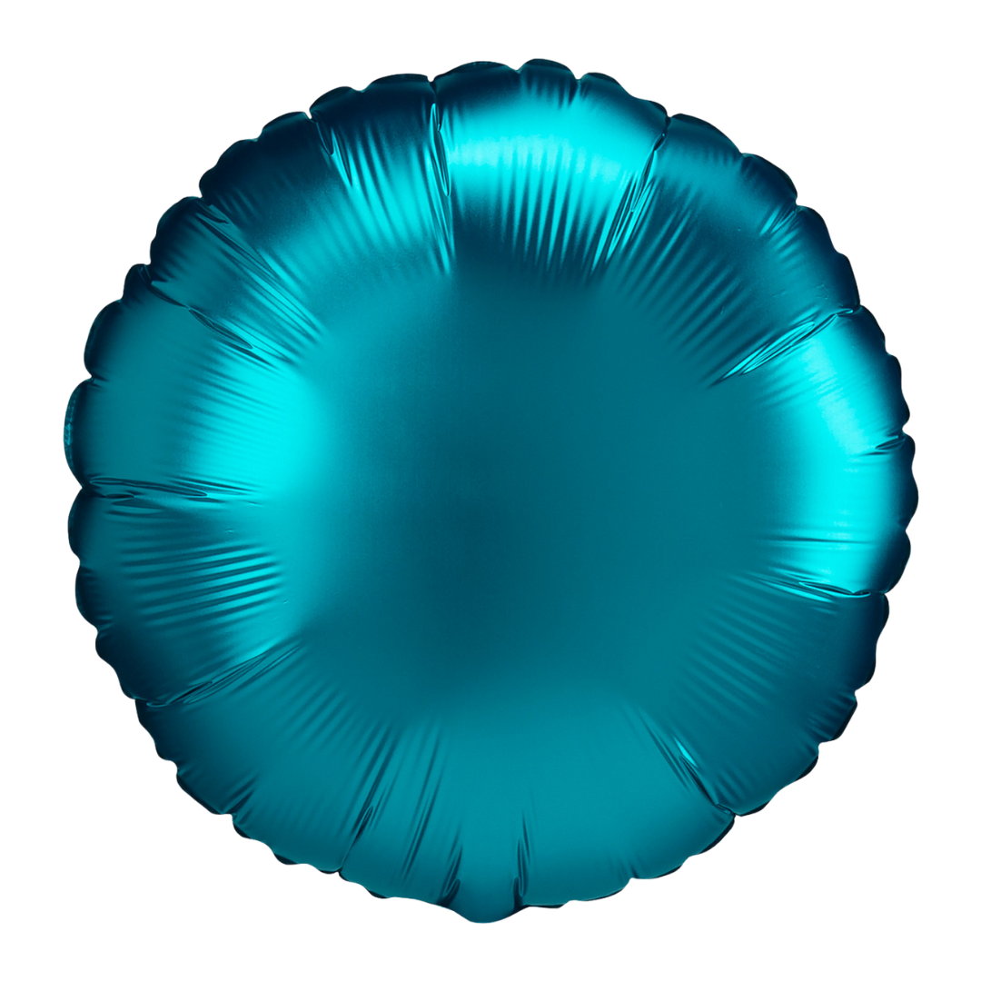 18" Satin Agua Blue Round