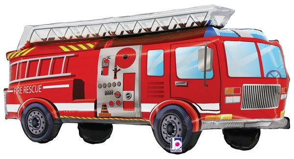 34"S Fire Truck Red