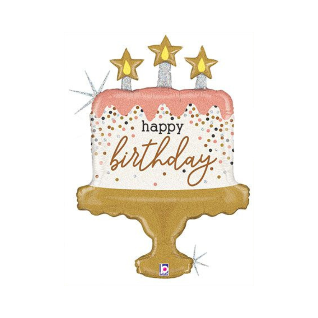 CAKE CONFETTI birthday balloons