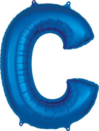 LRG LETTER C BLUE ANAGRAM 34"