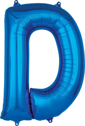 LRG LETTER D BLUE ANAGRAM 34"