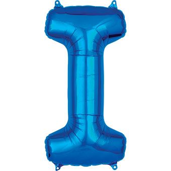 LRG LETTER I BLUE ANAGRAM 34"