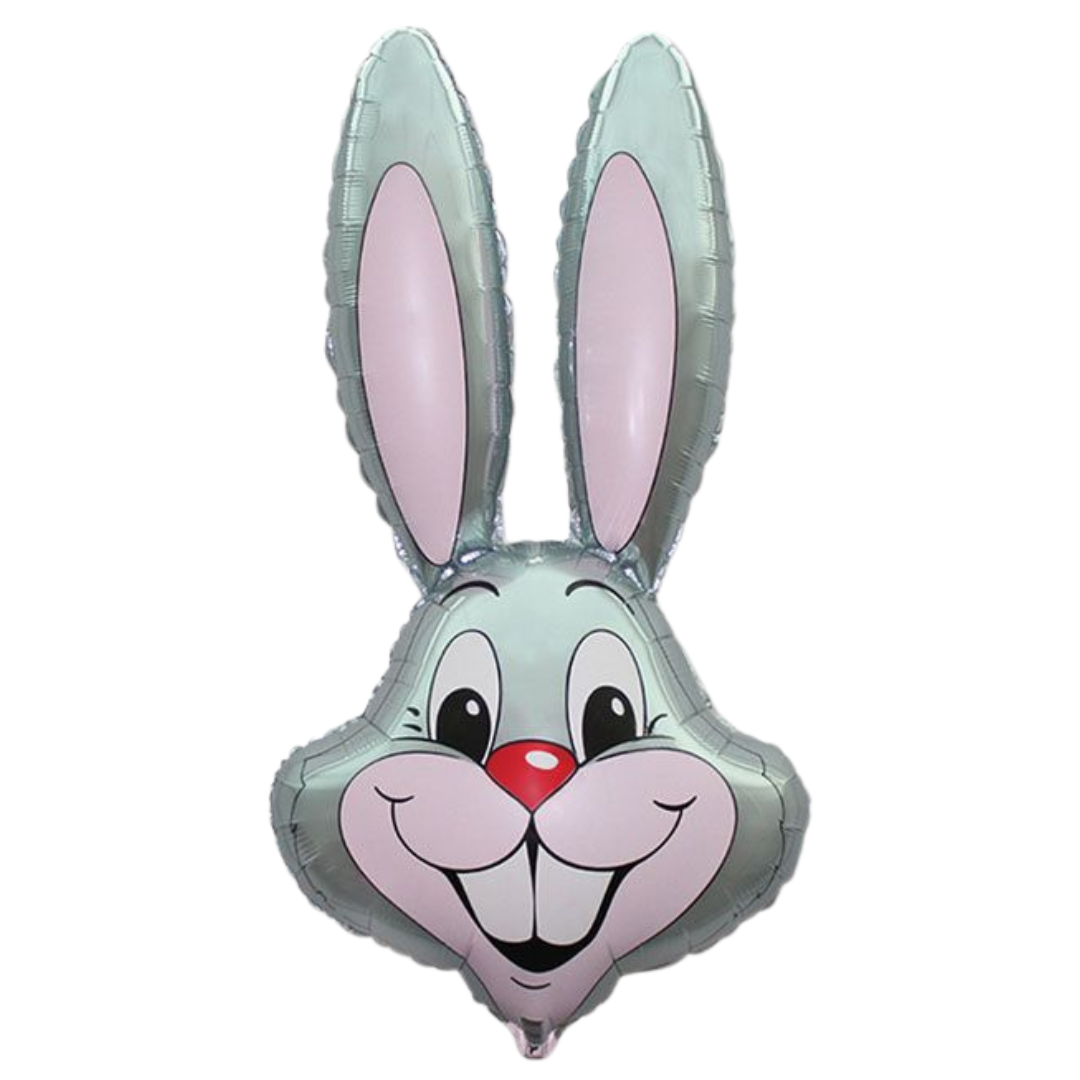 35" Lrg Shp Flexmetal Bunny Rabbit Head Grey