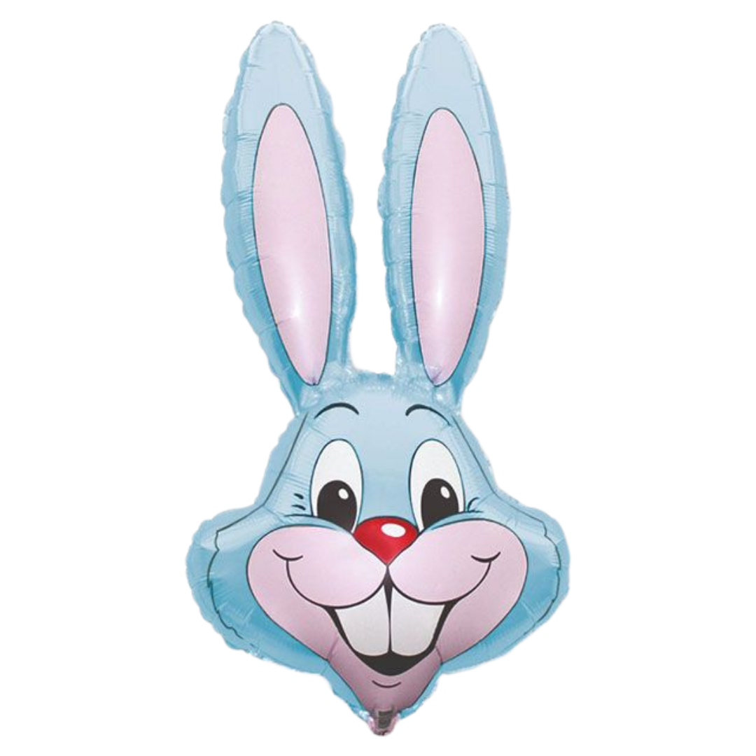 35" Lrg Shp Flexmetal Bunny Rabbit Head Pastel Blue