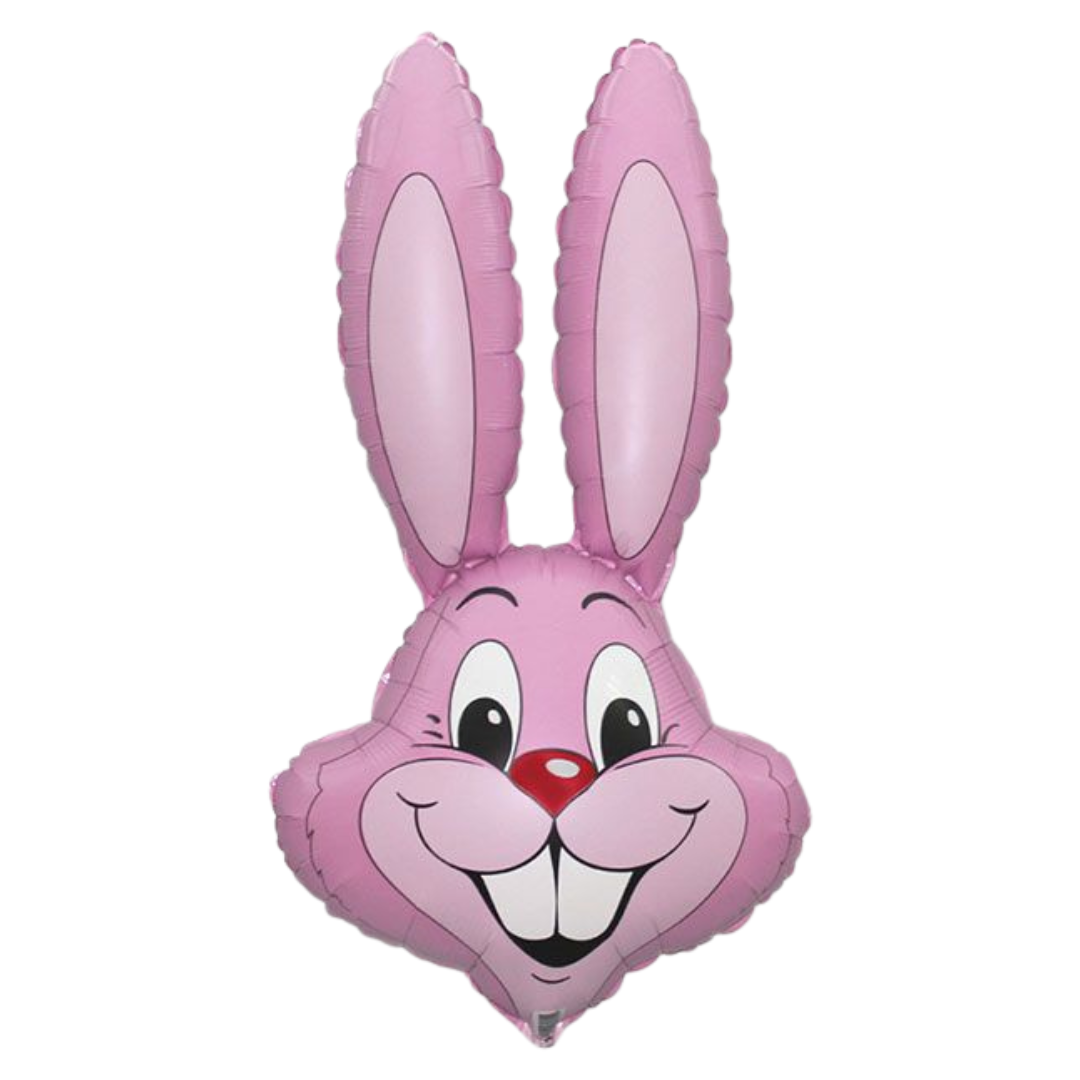 35" Lrg Shp Flexmetal Bunny Rabbit Head Pastel Pink