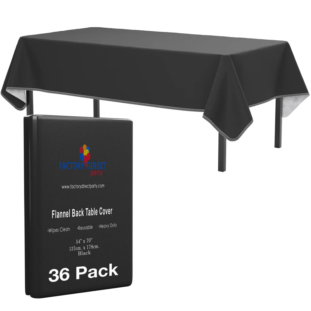 Black Flannel Table Cover