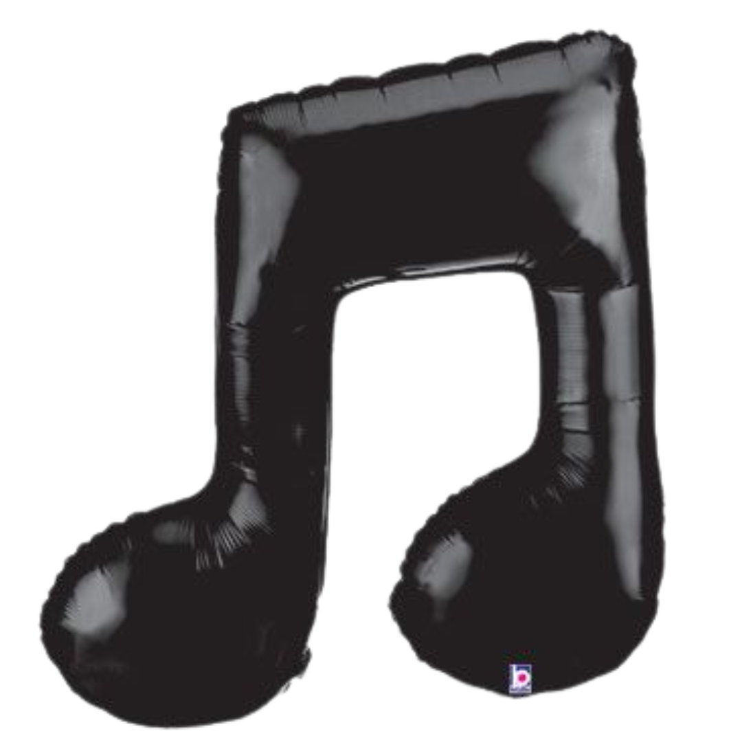 40" Lrg Shp Music Note Double Black