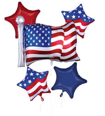 BOUQUET PATRIOTIC AMERICAN FLAG