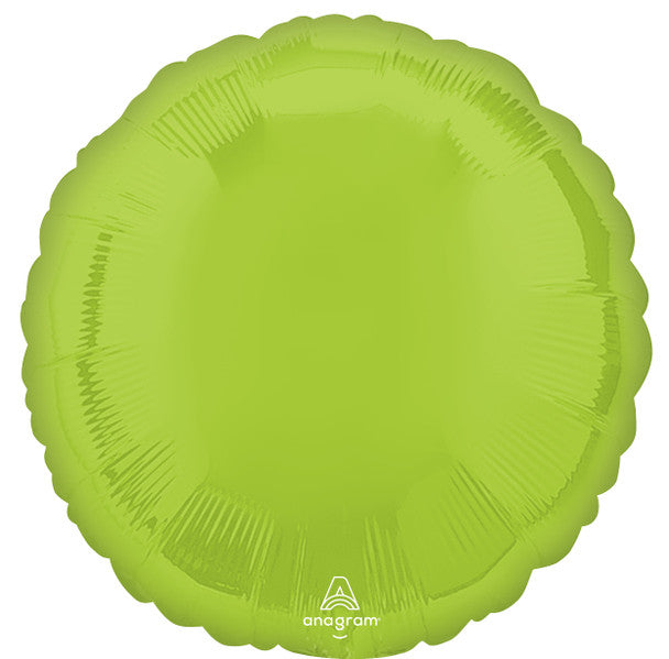 18" Vibrant Green Round Foil Balloon