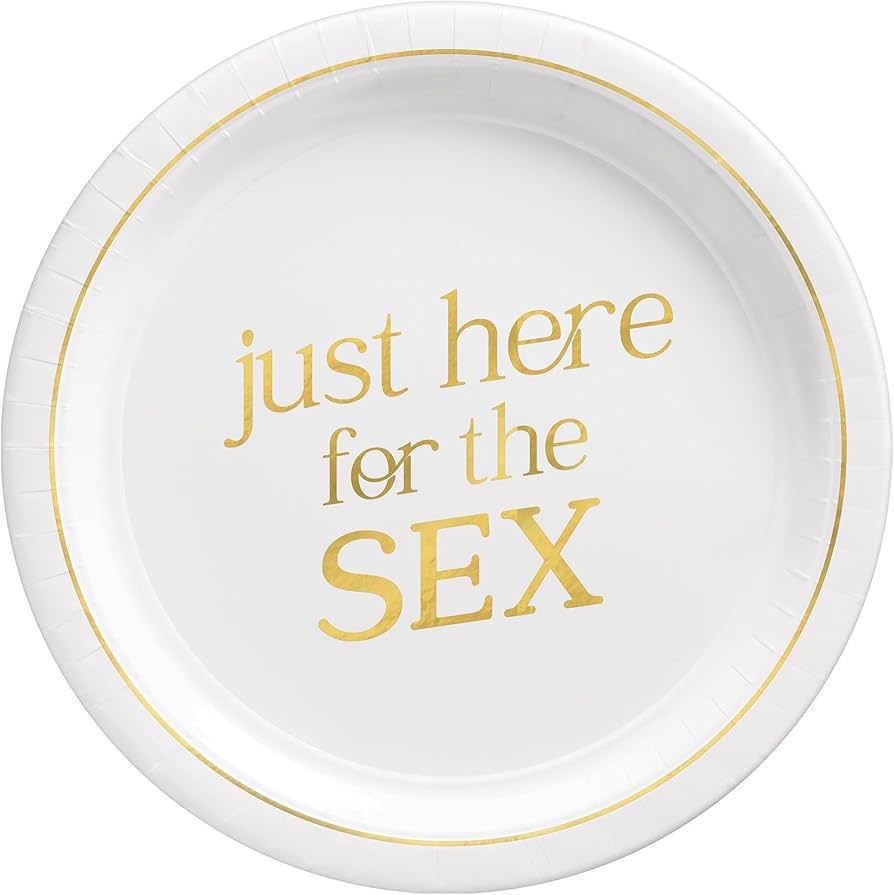 Just Here For The Sex 9inch Gender Reveal Plates