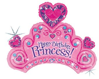 34" TIARA LRG SHP HB PRINCESS (HOLO)