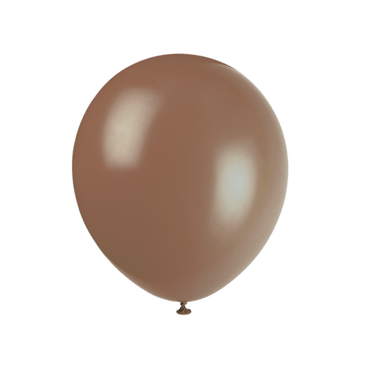 12" Latex Balloons 10ct- Brown