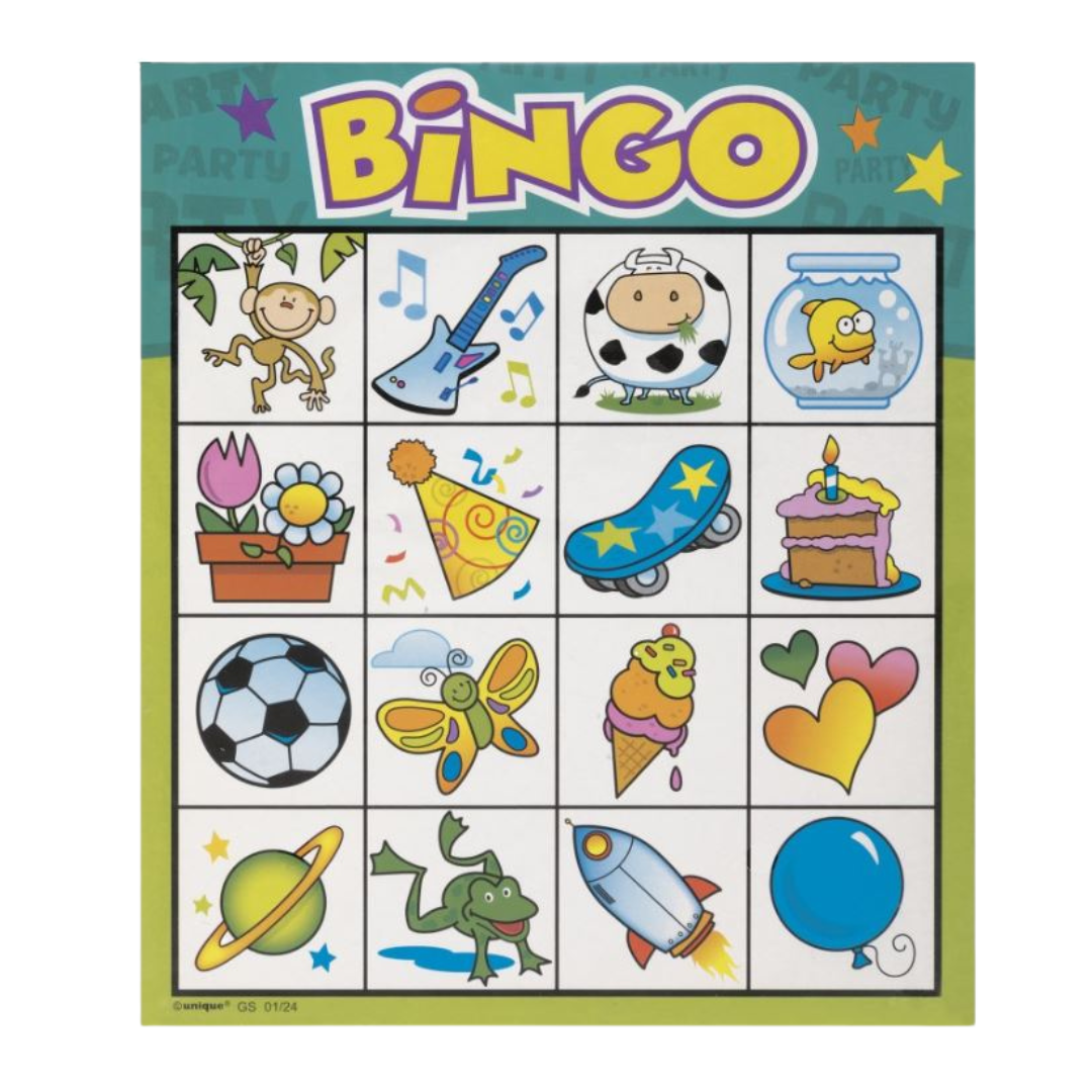 Party Bingo Game for 8