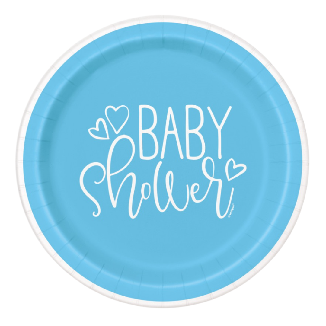 Blue Baby Shower 7" Plates