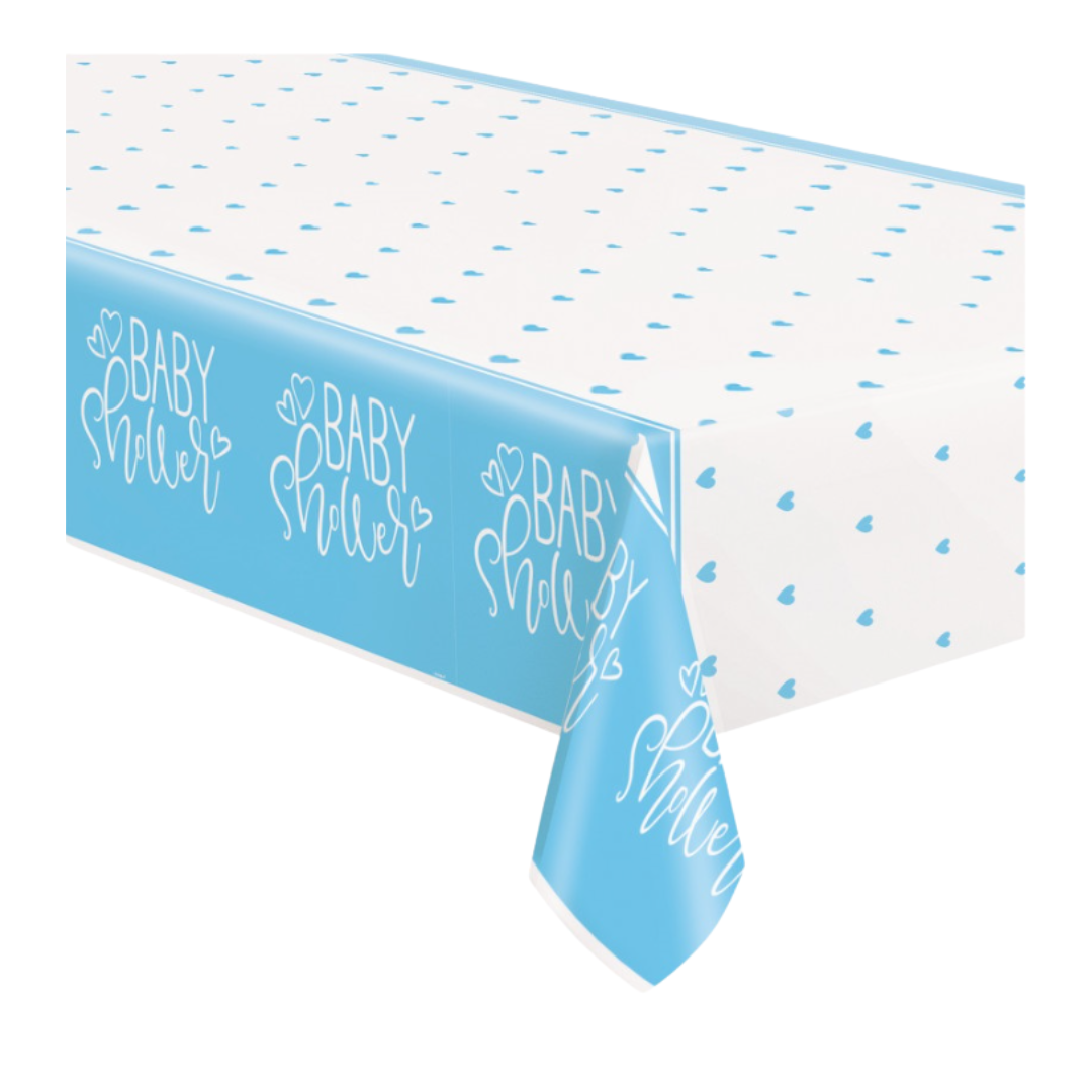 Blue Baby Shower Plastic Table Cover