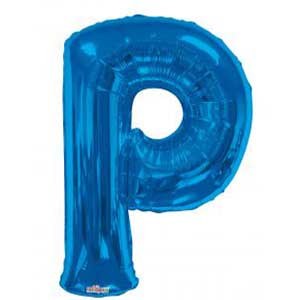 LRG LETTER P BLUE ANAGRAM 34"