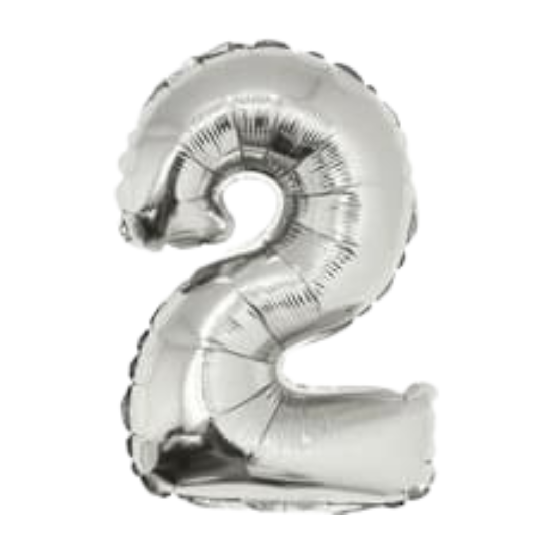 14" Silver Numbers