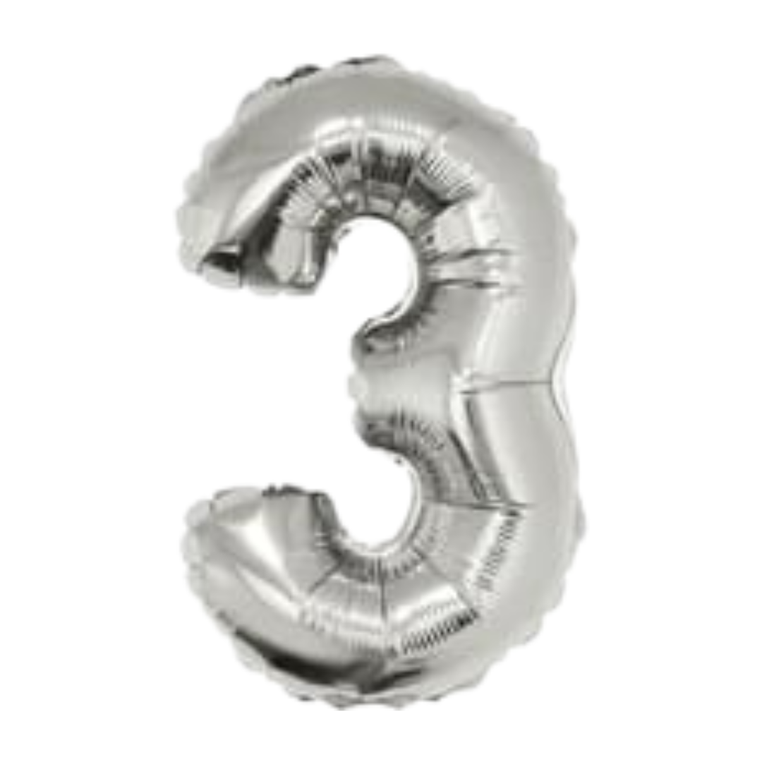 14" Silver Numbers