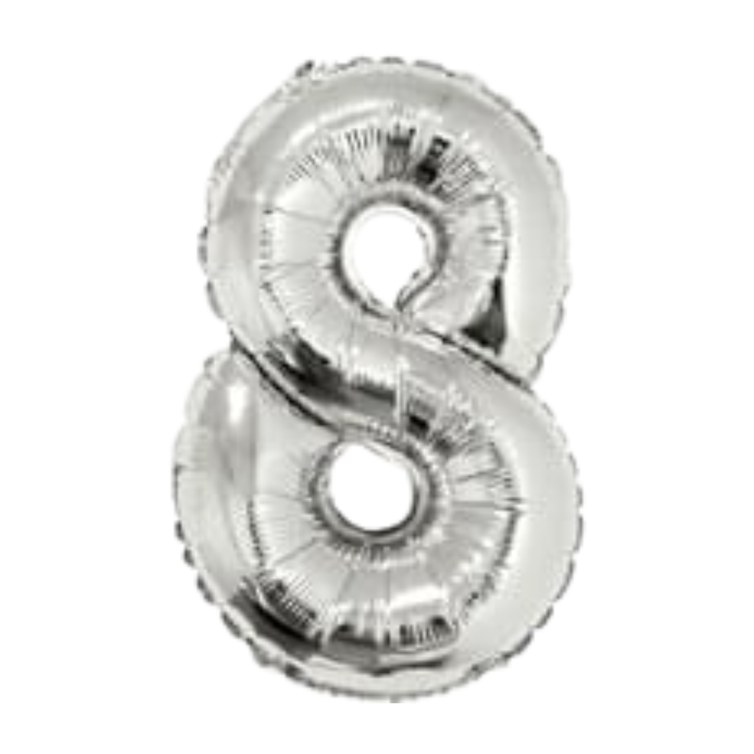 14" Silver Numbers