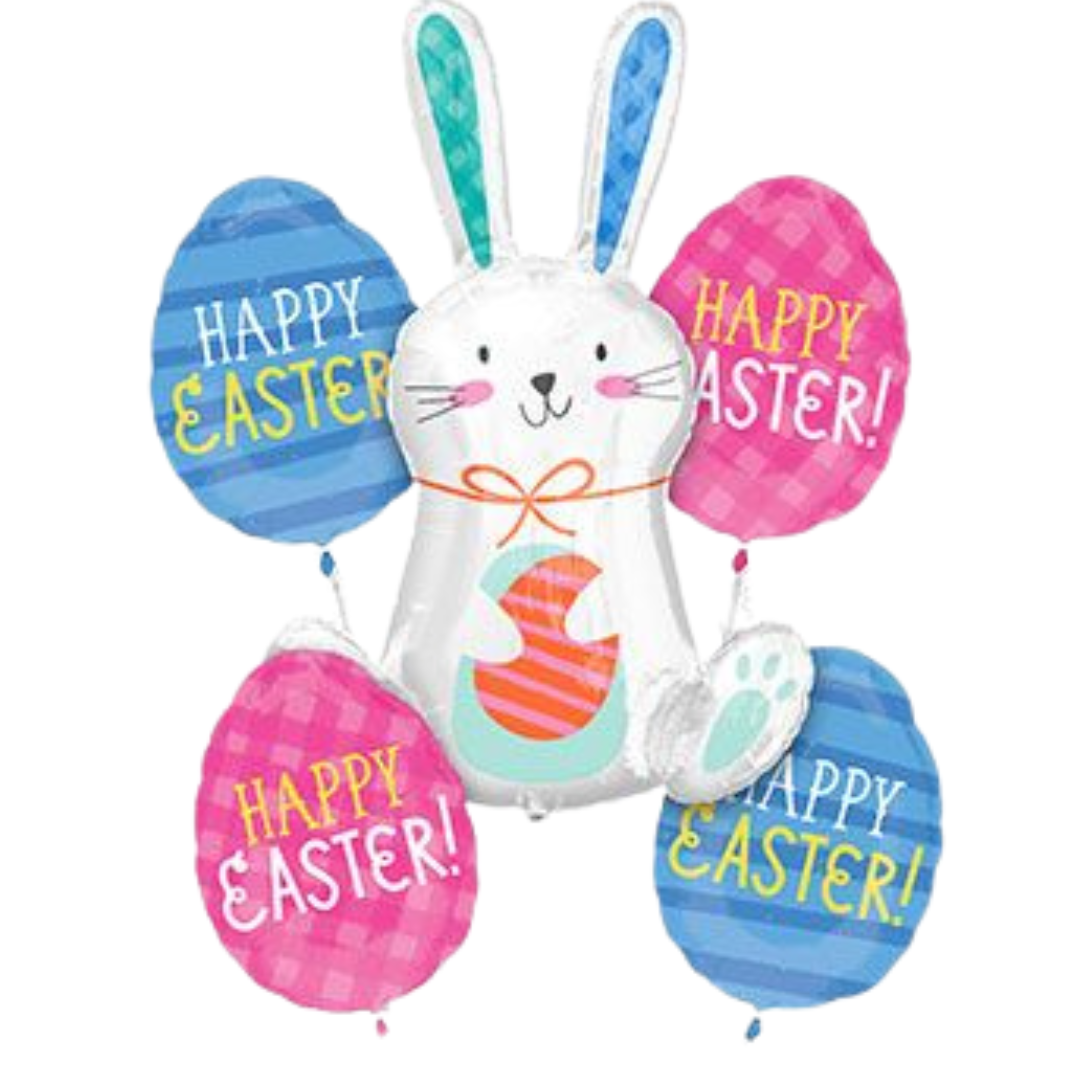 Bouquet Happy Easter Funny Bunny