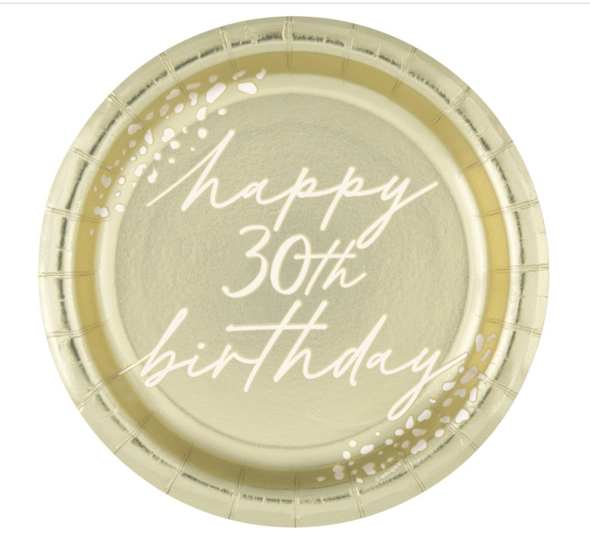 Happy 30th Birthday Cake Plates