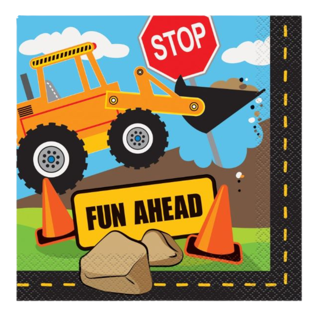 Construction Party Luncheon Napkins 16ct