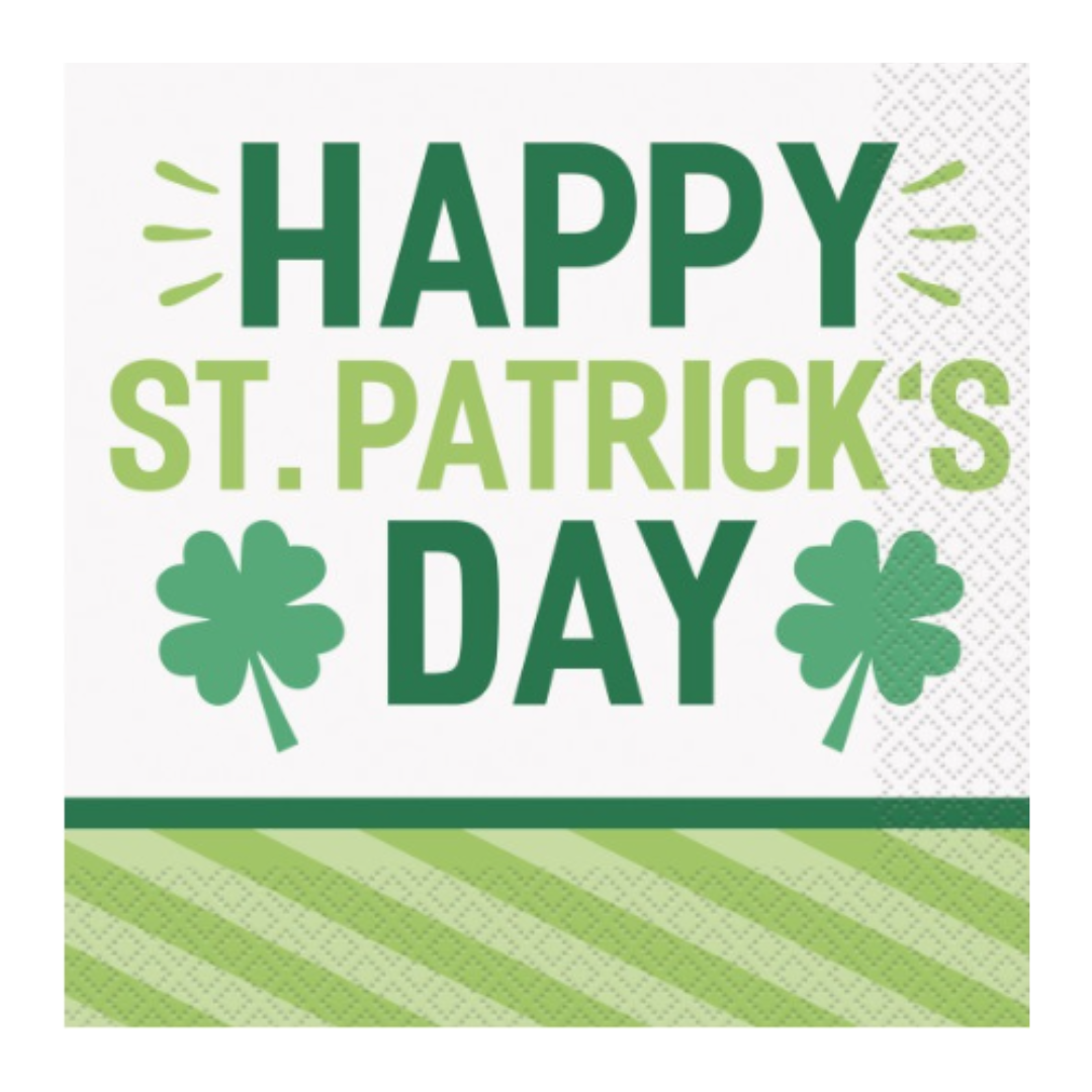 Lucky Clover St. Patrick's Day Luncheon Napkins 16ct