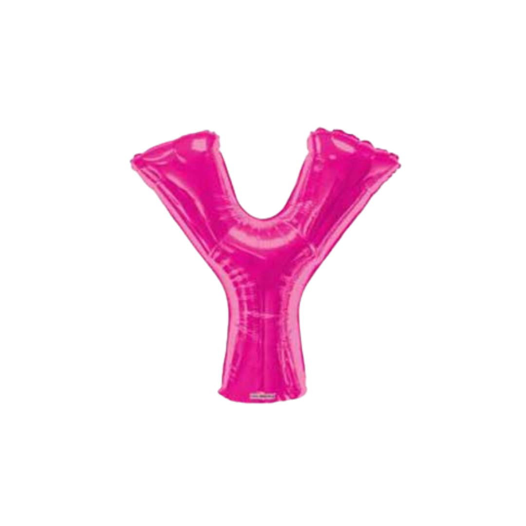 LRG LETTER Y HOT PINK ANAGRAM 34"