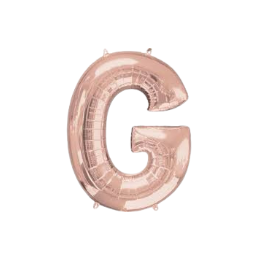 Rose Gold Letter G Anagram 34″ Balloon