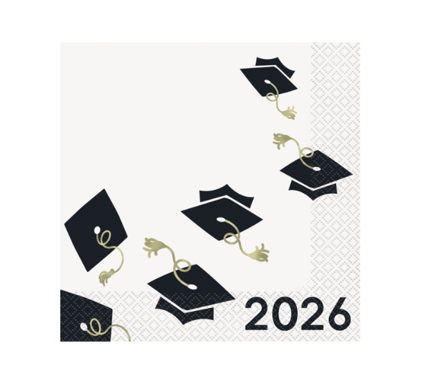 Party Grad "2026" Luncheon Napkins 16ct