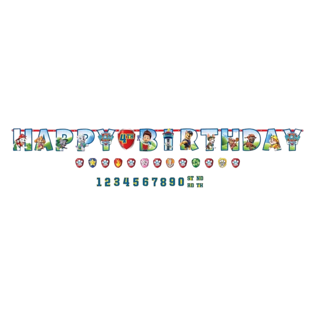 Paw Patrol Customizable Birthday Banner