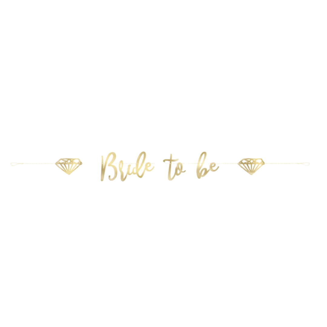 Gold "Bride to Be" Banner 6 ft