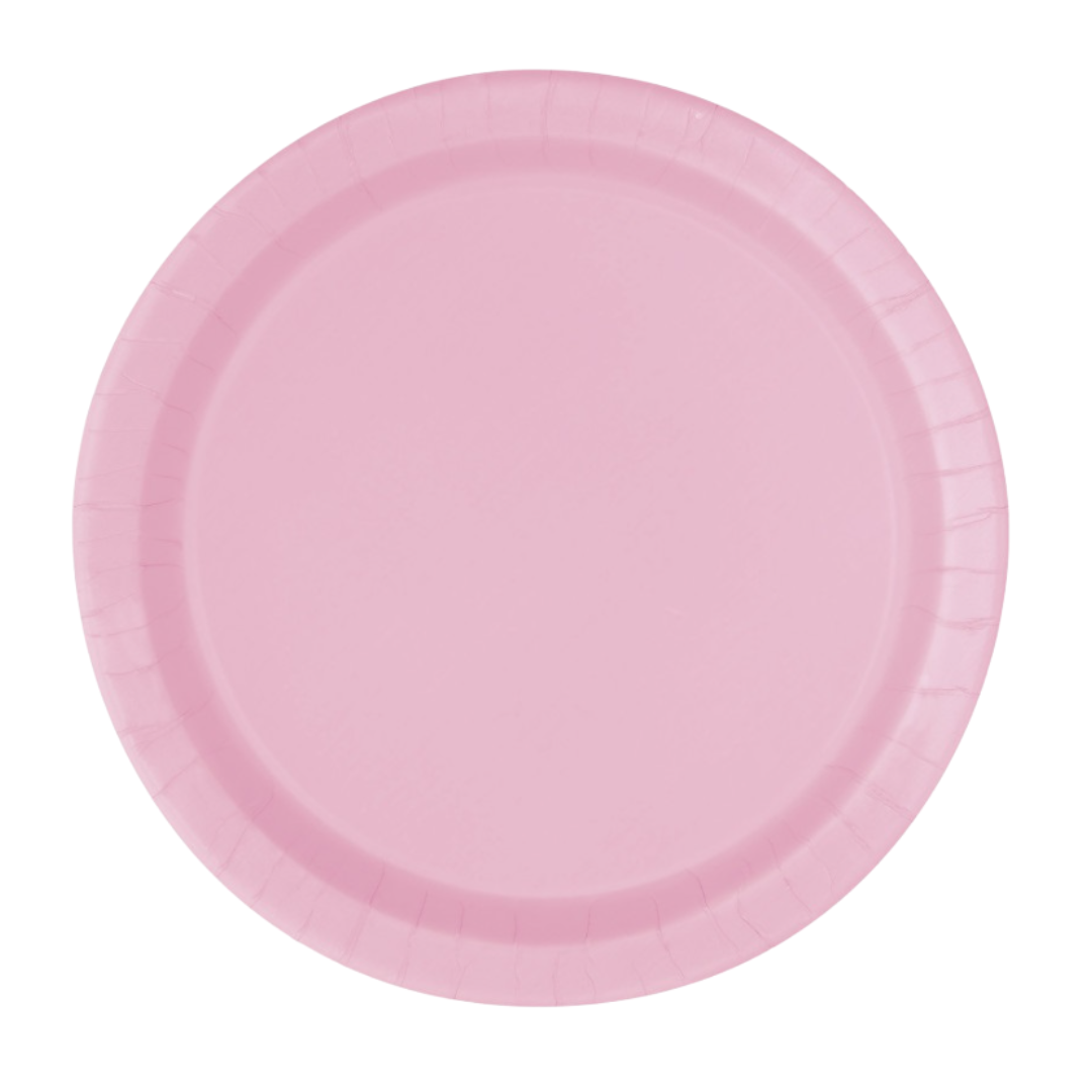Lovely Pink Solid Round 9" Dinner Plates 8ct