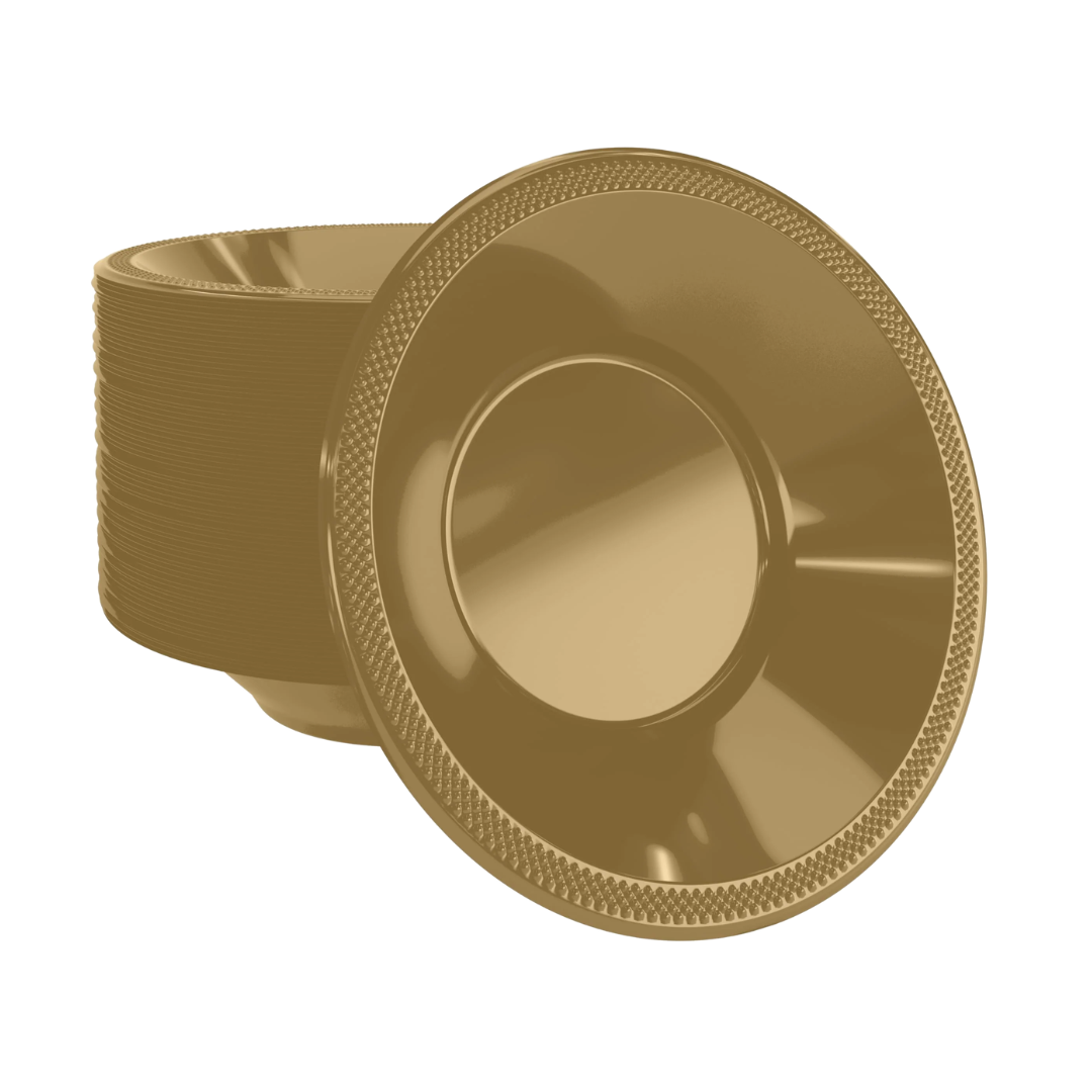 50ct Gold Plastic Bowls
