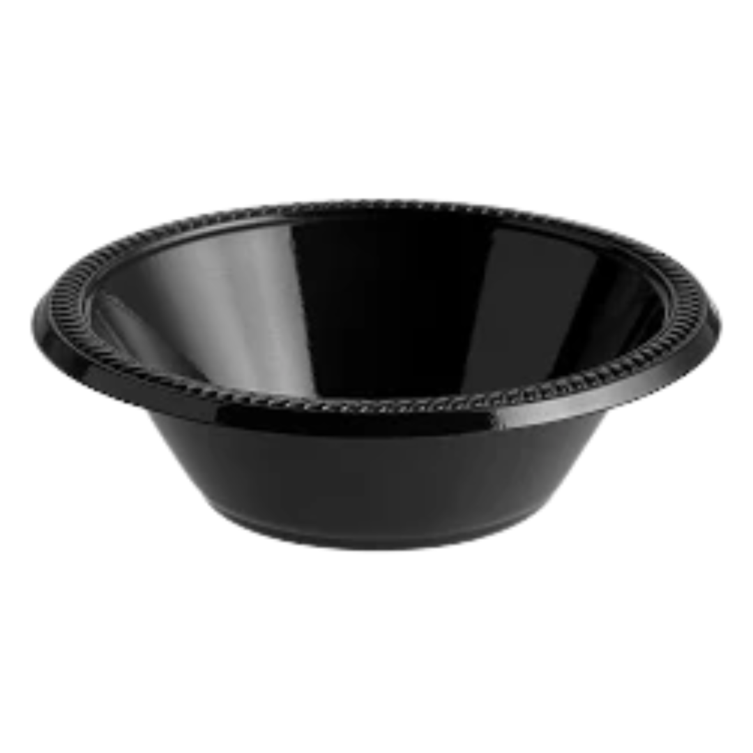 50ct Black Plastic Bowls
