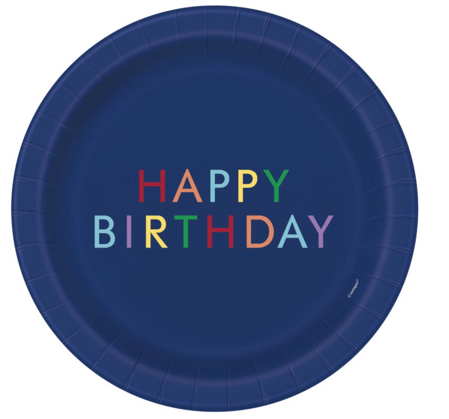 Simple Birthday "Happy Birthday" Round 9" Dinner Plates 8ct