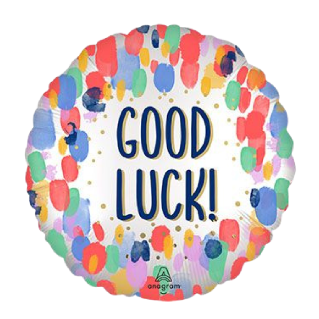 18C GOOD LUCK SATIN PAINTERLY DOTS