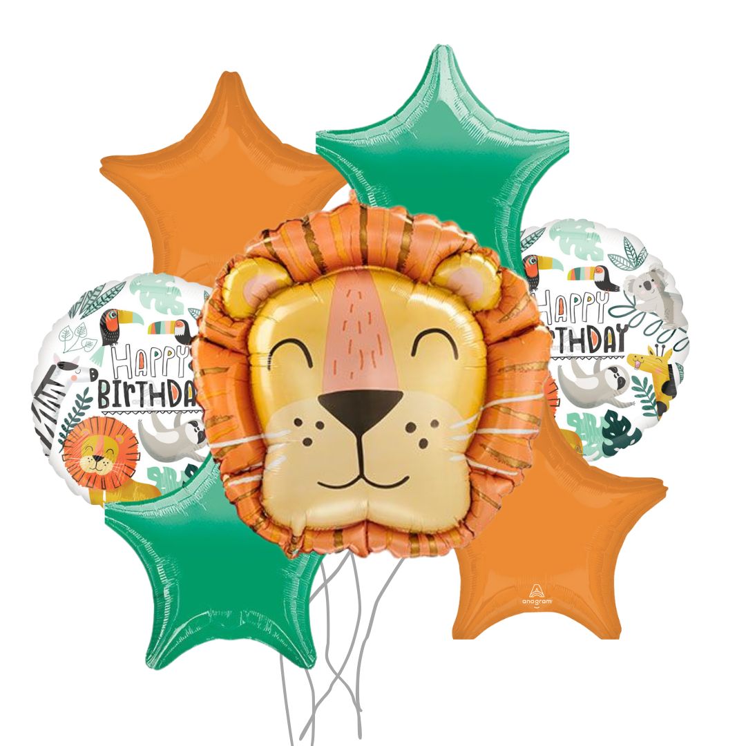 Bouquet Get Wild Safari Happy Birthday Balloons