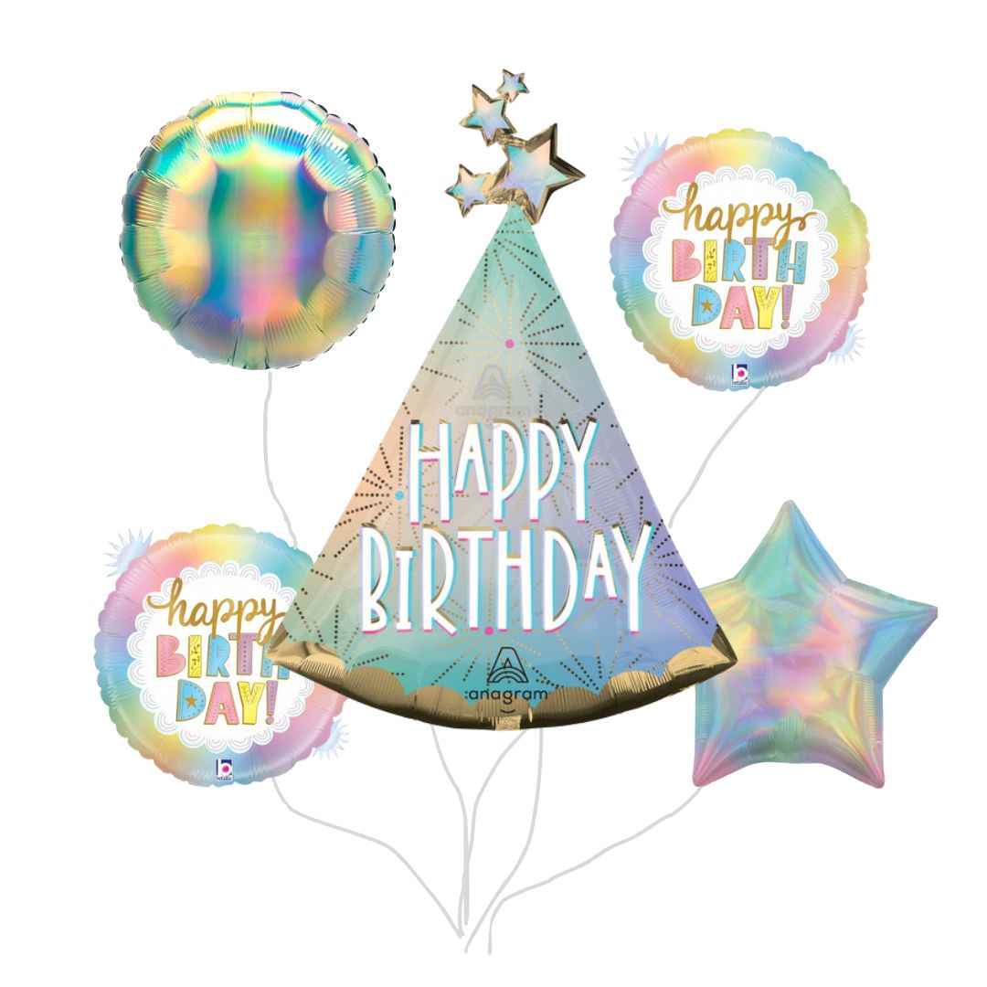 Pastel Party Hat Birthday Bouquet