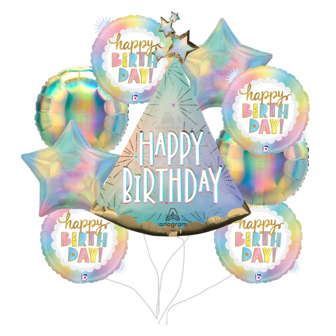 Pastel Party Hat Birthday Bouquet