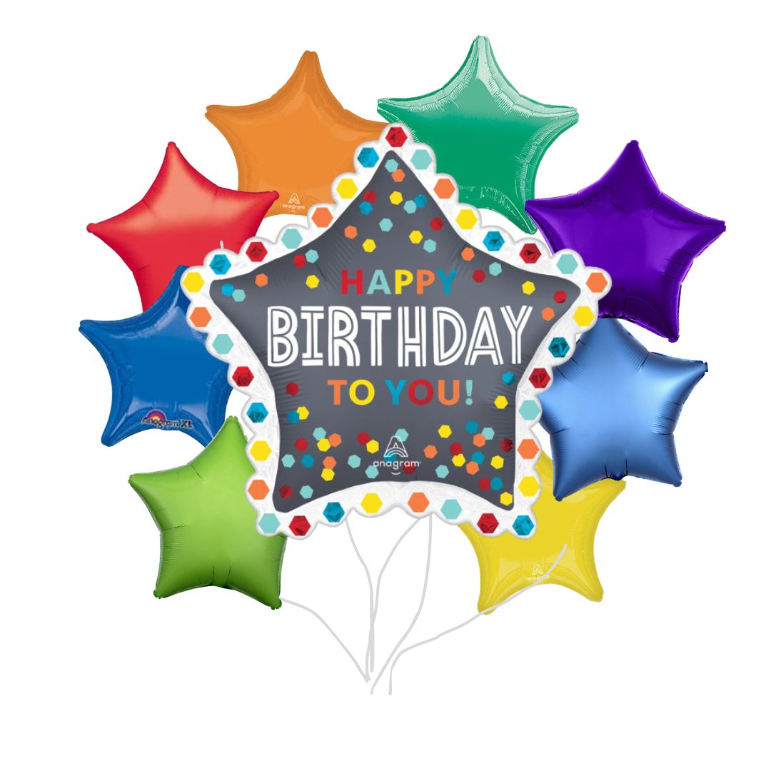 Satin Dot Birthday Bouquet