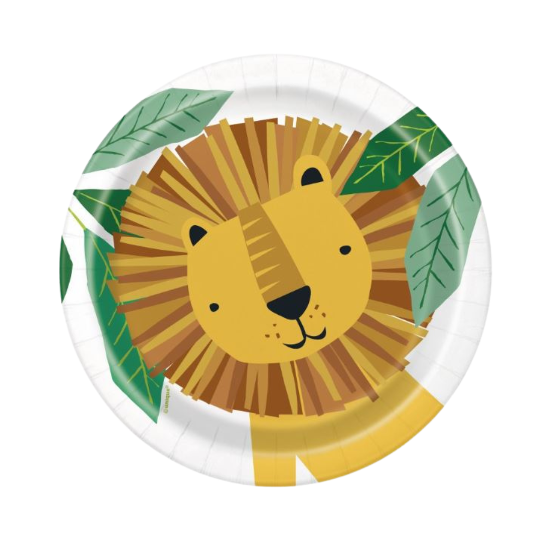 Animal Safari Round 7" Dessert Plates 8ct