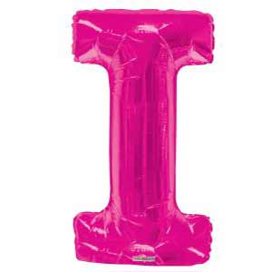 LRG LETTER I HOT PINK 34"