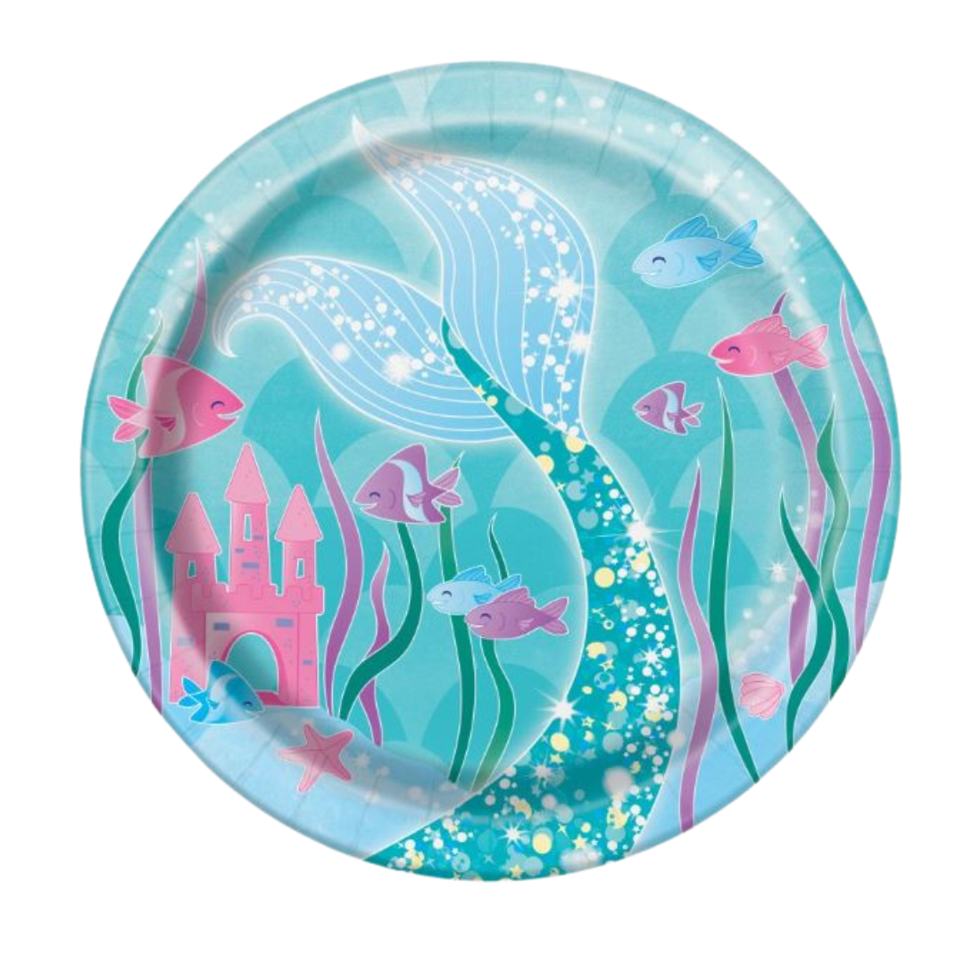 Mermaid Round 7" Dessert Plates 8ct