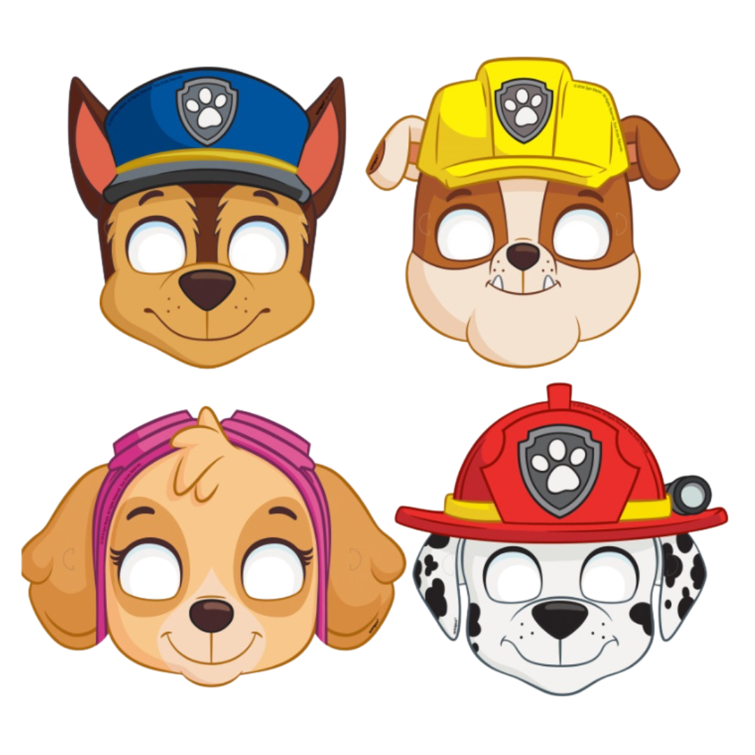 Paw Patrol Party Masks 8 Count
